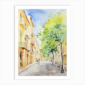 Pescara, Italy Watercolour Streets 1 Art Print