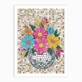 Disco Ball Mosaic 1 Art Print