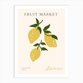 Fruit Market Lemon Art Print