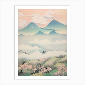 Mount Akagi In Gunma Japanese Landscape 4 Art Print