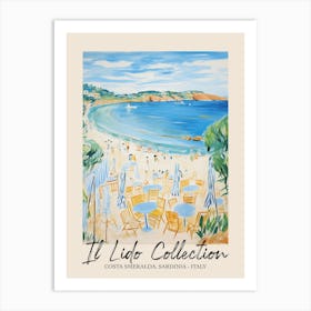 Costa Smeralda, Sardinia   Italy Il Lido Collection Beach Club Poster 2 Art Print