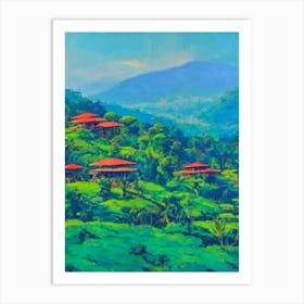 Bwindi Impenetrable National Park Uganda Blue Oil Painting 1  Art Print