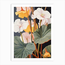 Flower Illustration Nasturtium 2 Art Print