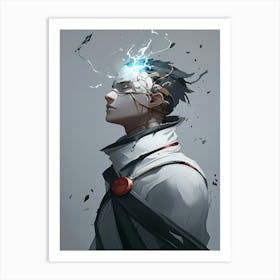 Lightning In The Head Art Print