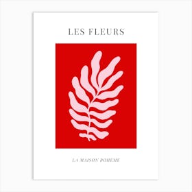 Red & Pink Les Fleurs Art Print