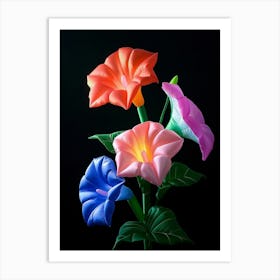 Bright Inflatable Flowers Morning Glory 3 Art Print