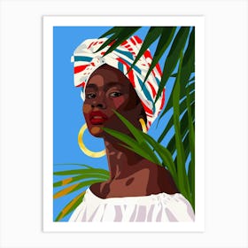 African Woman In A Turban 27 Art Print