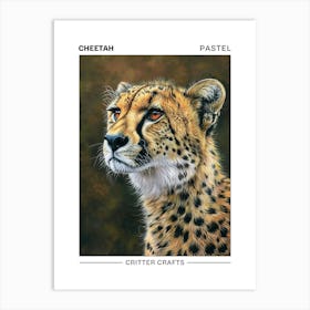 Cheetah Pastel Watercolour 2 Poster Poster