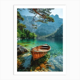 Boat In The Lake Art Print