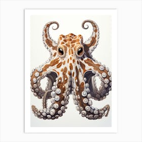 Mimic Octopus Illustration 7 Art Print