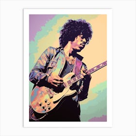 Jimi Hendrix Pastel Portrait 4 Art Print