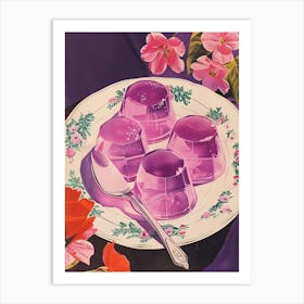 Purple Jelly Vintage Cookbook Illustration 1 Art Print