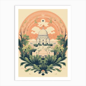 The National Congress Of Brazil   Brasília, Brazil   Cute Botanical Illustration Travel 1 Art Print