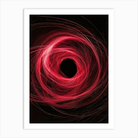 Abstract Red Vortex Art Print