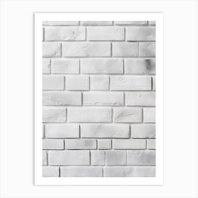 White Brick Wall 2 Art Print