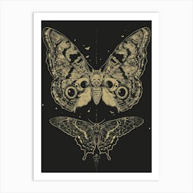 Moths 3 Art Print