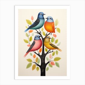 Birds In A Tree 2 Art Print