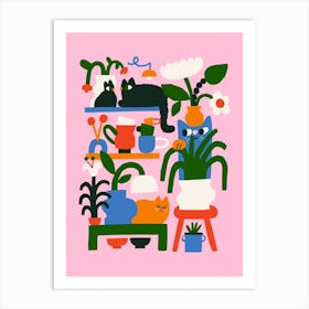 A Cat Lady S Home Art Print
