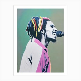 Bob Marley & The Wailers Colourful Illustration Art Print