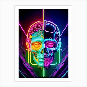 Neon Skull 23 Art Print