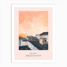 Mornings In Mexico City Rooftops Morning Skyline 3 Art Print