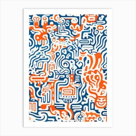 Phuket, Thailand, Inspired Travel Pattern 2 Art Print