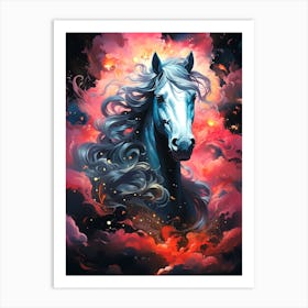 Horse In The Clouds 2 Art Print