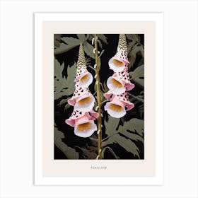 Flower Illustration Foxglove 3 Poster Art Print