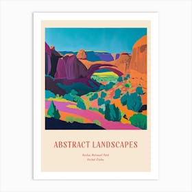 Colourful Abstract Arches National Park Usa 3 Poster Art Print