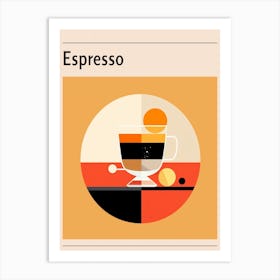 Espresso Midcentury Modern Poster Art Print