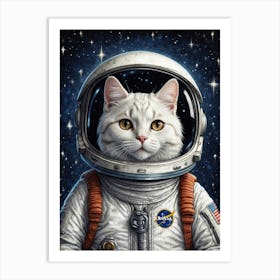 Astronaut Cat 1 Art Print