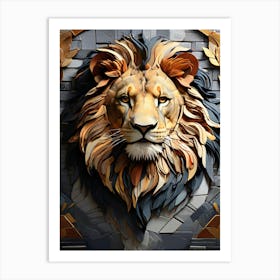 Lion Head 3 Art Print