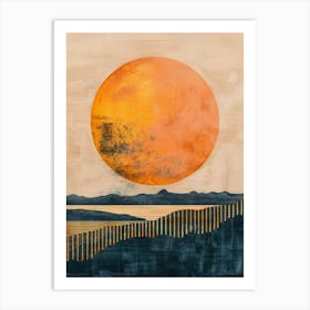 Sunset At The Beach Art Print