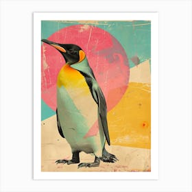 Kitsch Penguin Collage 3 Art Print