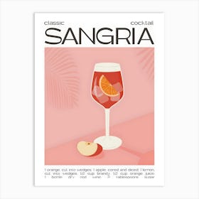 Classic Cocktail Sangria Art Print