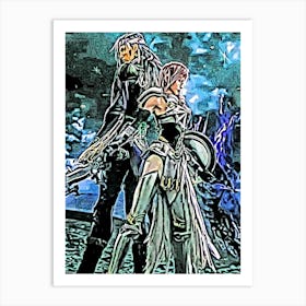 Two Hero Final Fantasy Videogame 1 Art Print