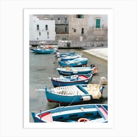 Port in Puglia in Italy Art Print