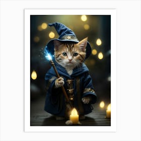 Wizard Cat Art Print