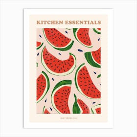 Watermelon Pattern Illustration Poster 2 Art Print