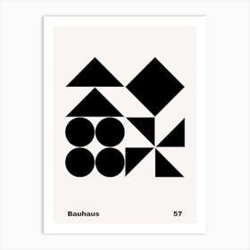 Geometric Bauhaus Poster B&W 57 Art Print