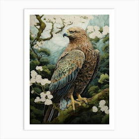 Ohara Koson Inspired Bird Painting Golden Eagle 1 Art Print