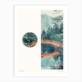 Nikko Japan 6 Cut Out Travel Poster Art Print