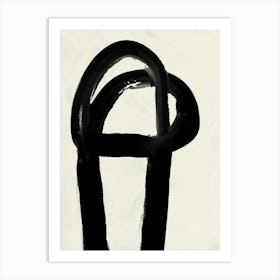 Black Strokes No 2 Art Print