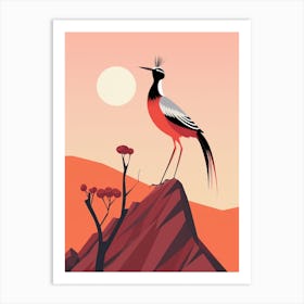 Minimalist Roadrunner 3 Illustration Art Print