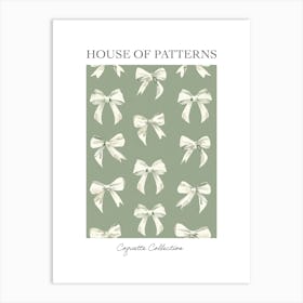 Sage Bows 3 Pattern Poster Art Print