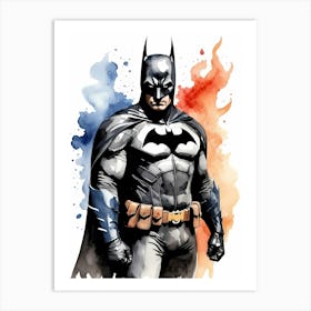 Batman Watercolor Painting (3) Art Print