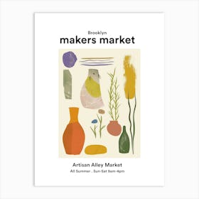 Brooklyn Artisan Alley Market Art Print