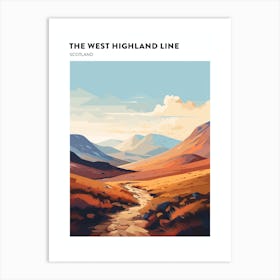 The West Highland Line Scotland 6 Hiking Trail Landscape Poster Art Print