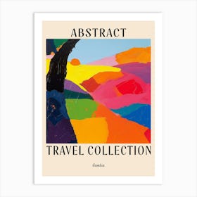 Abstract Travel Collection Poster Gambia 1 Art Print