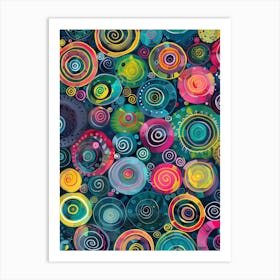 Colorful Swirls 7 Art Print